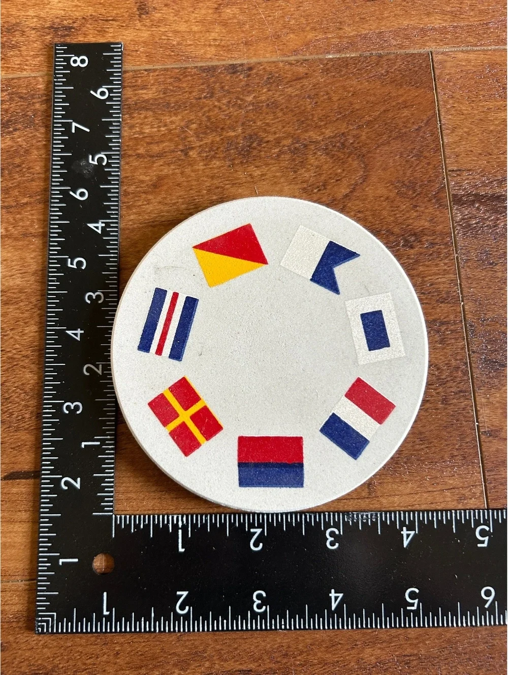 CoasterStone Porous Sandstone Coasters with Nautical Flag Design - Set of 3